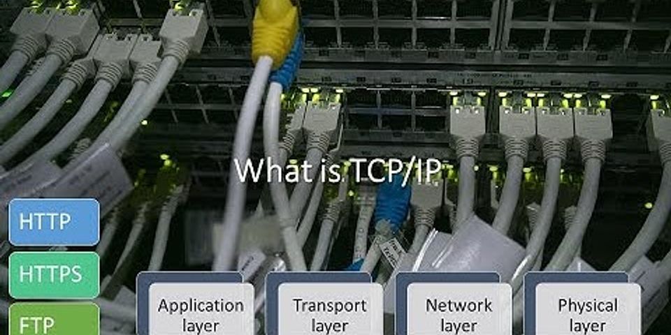Architecture includes ethernet and transmission control protocol/internet protocol (tcp/ip).