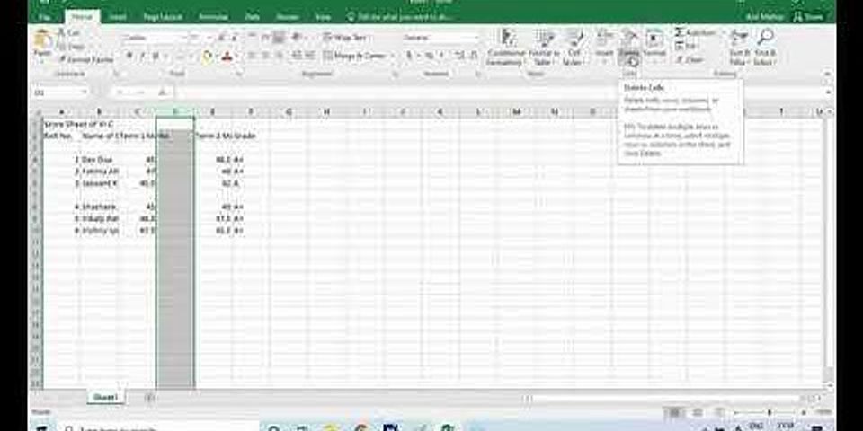 Editing, and formatting a worksheet in ms excel