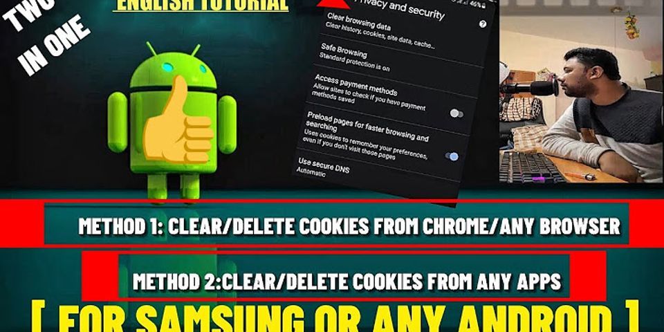 How do I clear the cookies on my Samsung tablet?