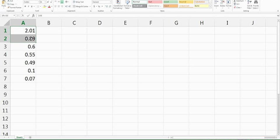 How to calculate 2 standard deviations in Excel