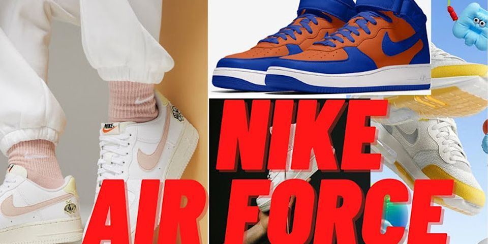 Nike air force 1 mit rotem nike zeichen