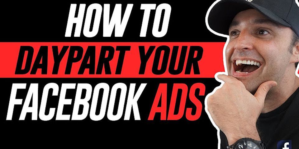 Setting up day parting for Facebook ads can currently be done through