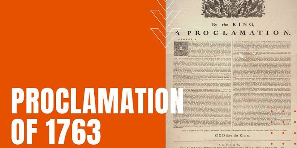 The Proclamation Line of 1763 was designed to