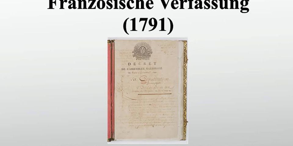 Vergleich amerikanische und französische Verfassung 1791