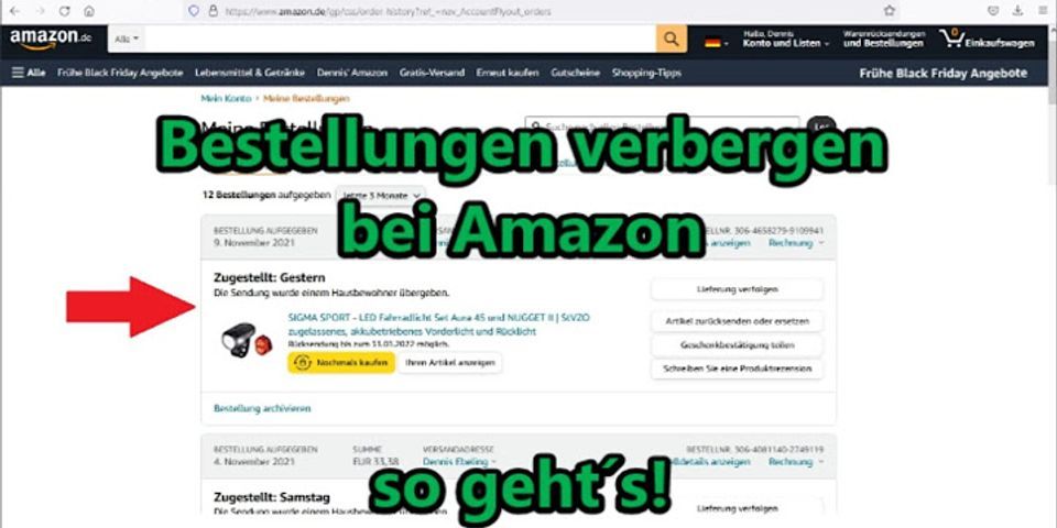 Was passiert mit archivierte Bestellungen bei Amazon?