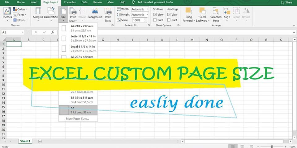 What Is The Default Worksheet Page Size In Excel 