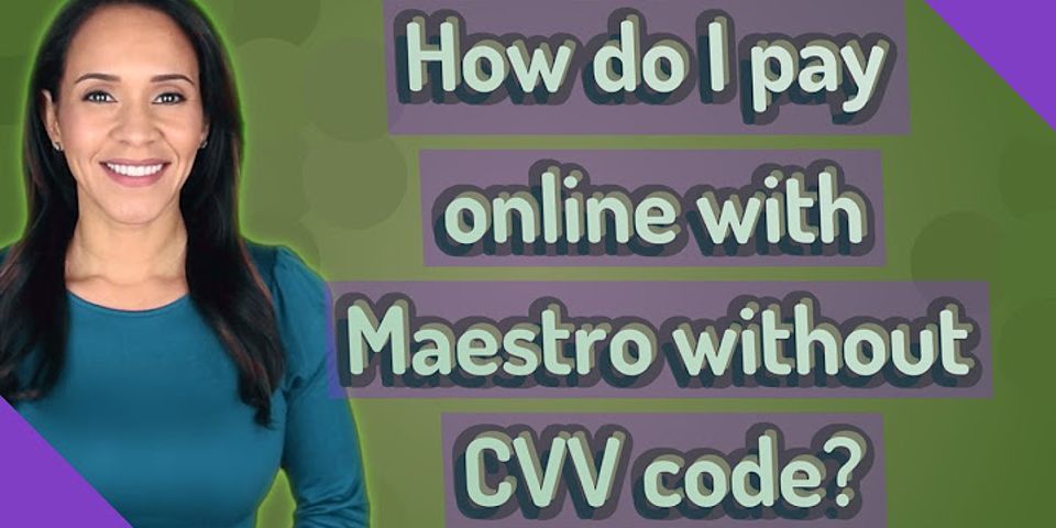 Wo ist der cvc code bei maestro