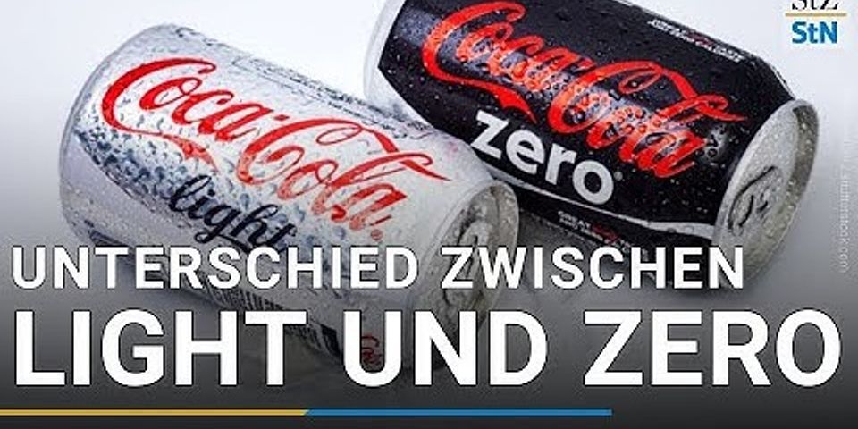 Wo ist der unterschied zwischen cola light und zero